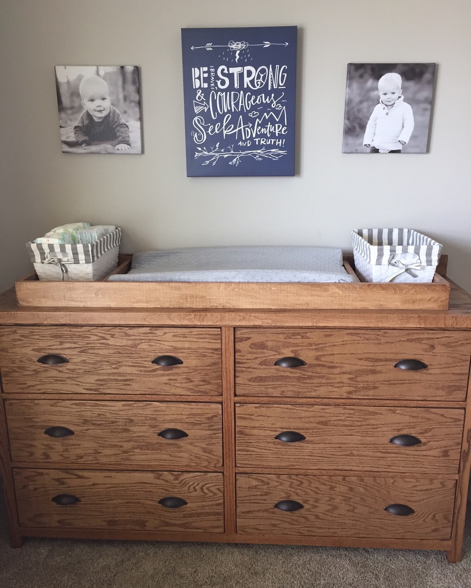 Dresser with Removable Changing Station Topper Ana White